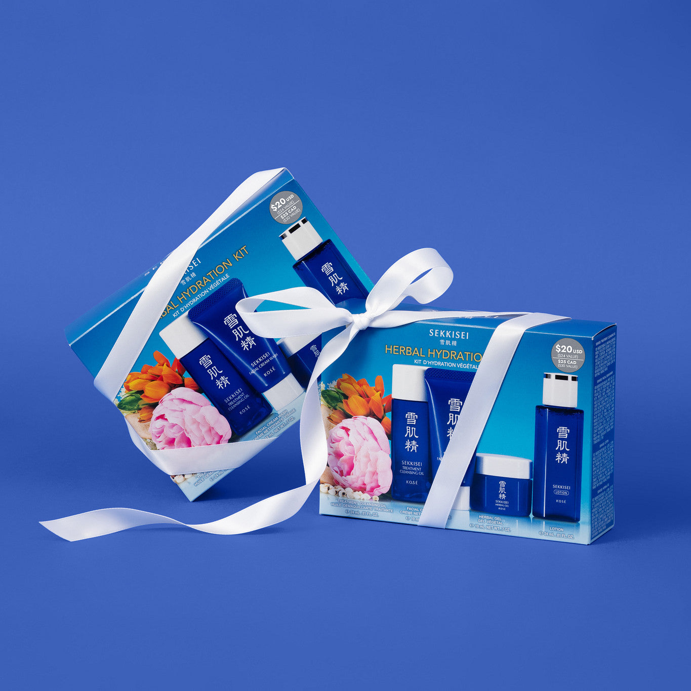 SEKKISEI Herbal Hydration Kit wrapped in a gift ribbon