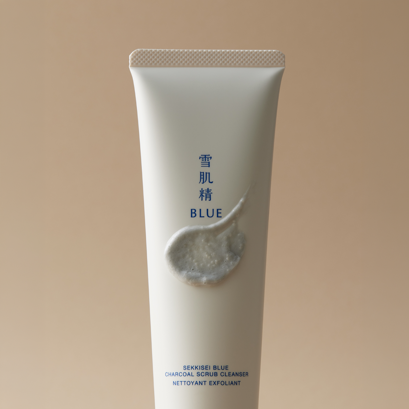 Blue Charcoal Scrub Cleanser with swatch of texture