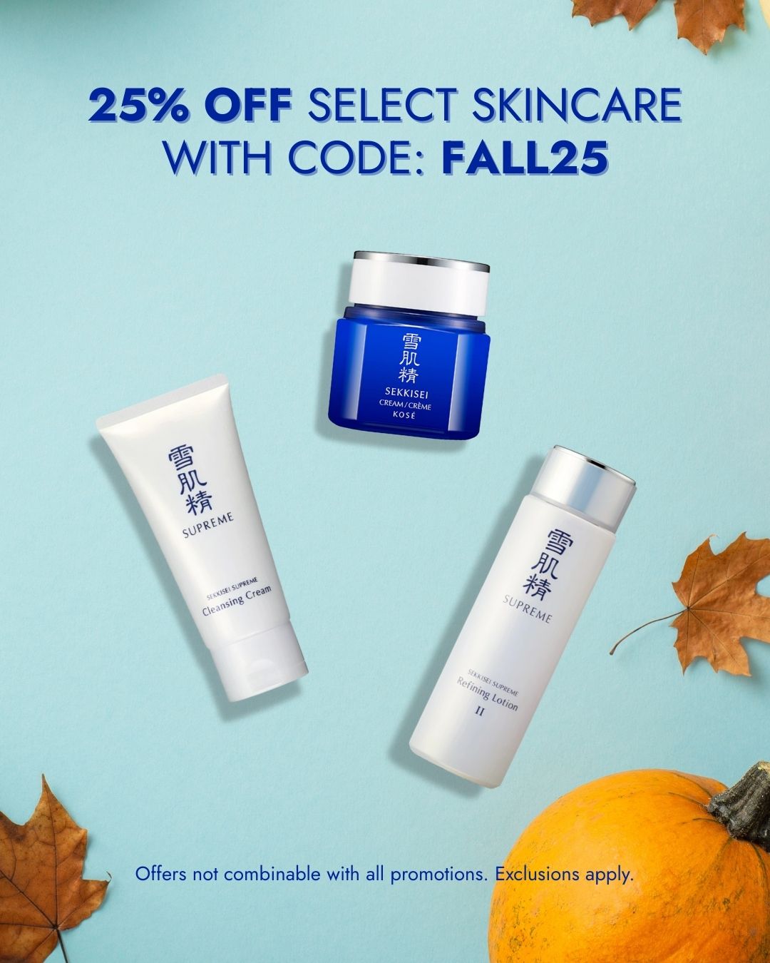 25% off select skincare with code FALL25