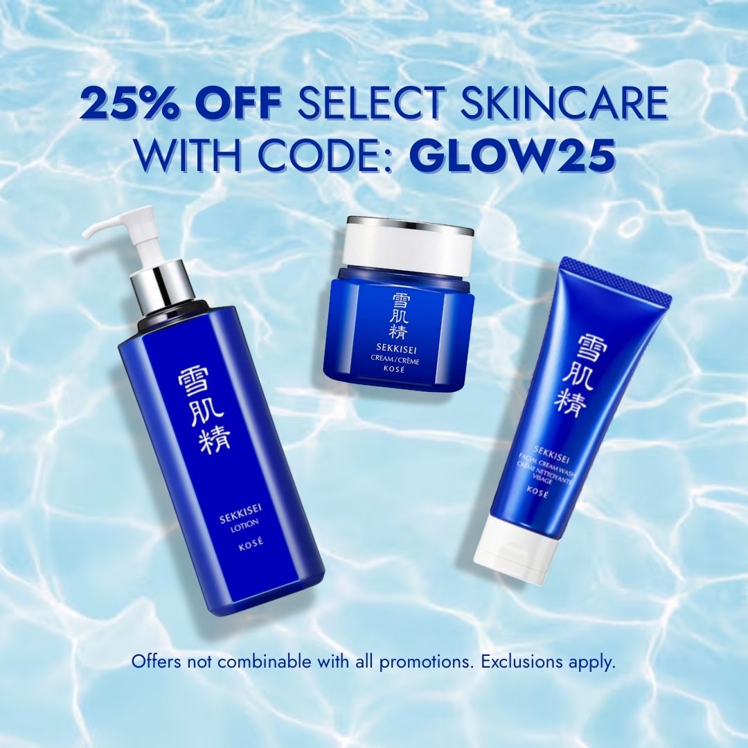25% off select skincare with code: GLOW25 - Offers not combinable with all promotions. Exclusions apply.