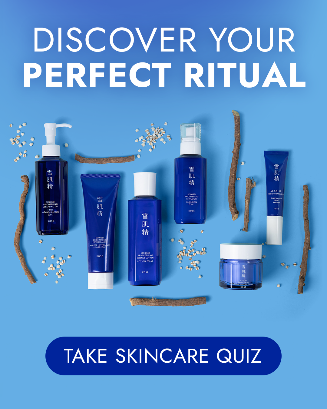 Discover your perfect ritual / Take skincare quiz