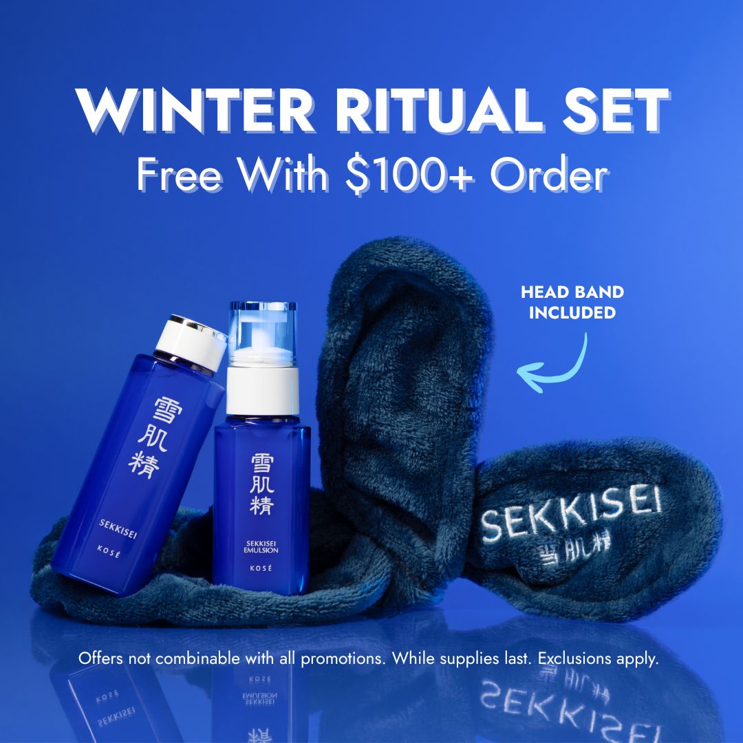 Free Winter Ritual Set with $100+ Order - Head band included - Offers not combinable with all promotions. While supplies last. Exclusions apply.